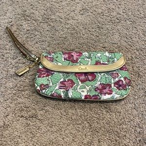 Coach wristlet floral print